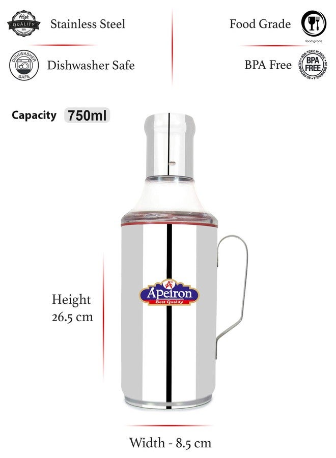 Apeiron Stainless Steel Oil Pourer, 750ml, Pack of 1, Red - Image 2